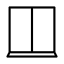 Icon of a two-panel window partition with a vertical divider.